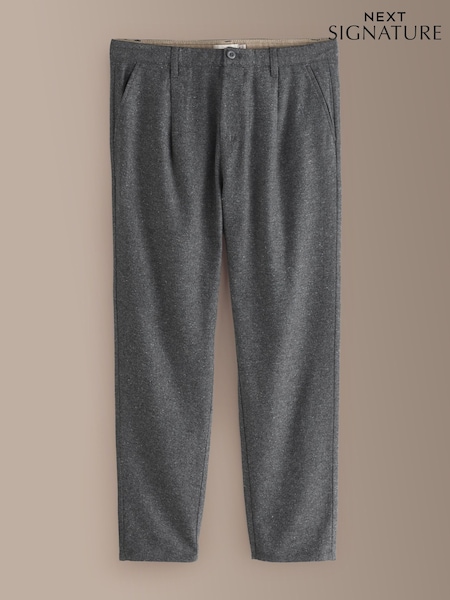 رمادي رمادي داكن - Signature Heritage Pleated Trousers (Y01497) | ‏307 ر.ق.