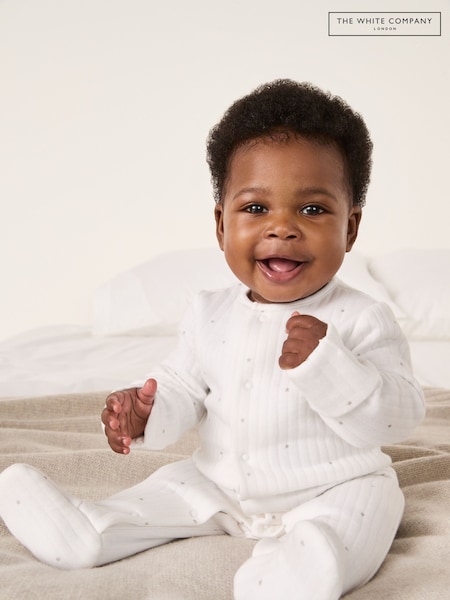 The White Company White Star Quilted Sleepsuit (Y01508) | ‏151 د.إ.‏