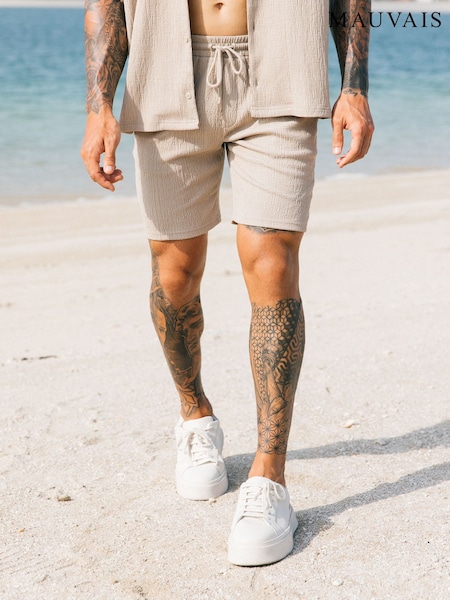 MAUVAIS Natural Eivissa Stretch Shorts (Y01678) | R$ 395