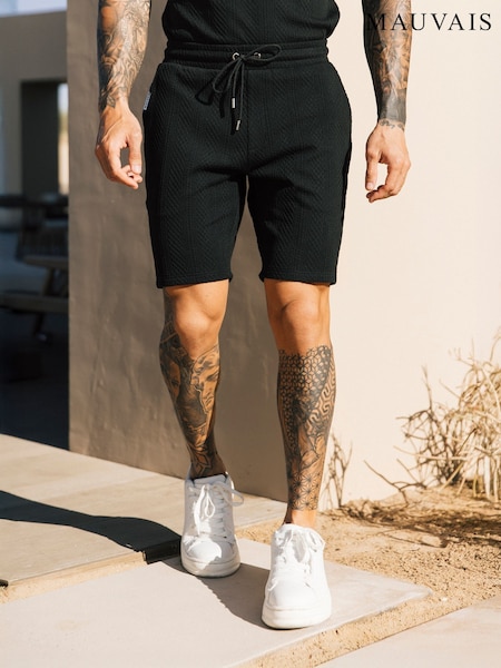 Preto - MAUVAIS Tanami Textured Stretch Shorts (Y01683) | R$ 395