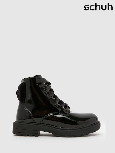 Schuh Carla Lace-Up Black Boots (Y01819) | AED175