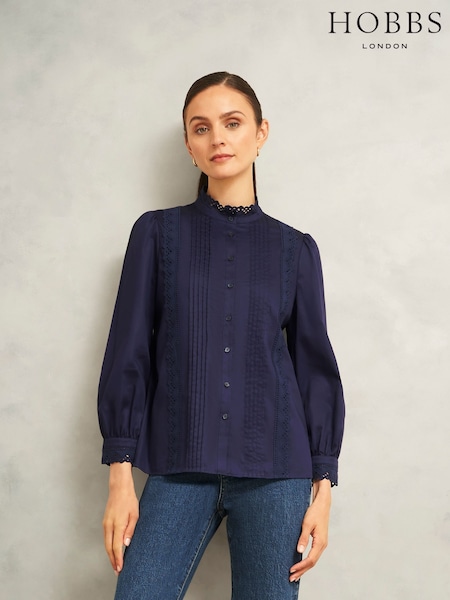 Hobbs Blue Cici Blouse (Y01854) | 440 QAR