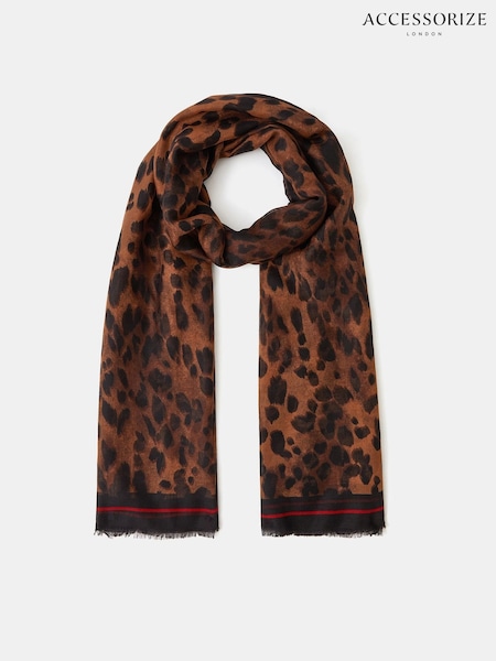 Accessorize Animal Lightweight Leopard Print Scarf (Y01895) | €29