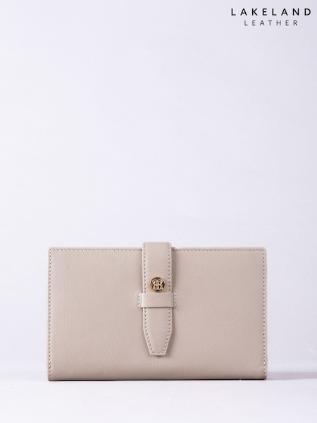 Lakeland Leather Natural Large Icon Stud Tab Purse (Y01965) | €44