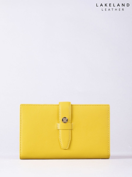 Lakeland Leather Yellow Large Icon Stud Tab Purse (Y01967) | €44