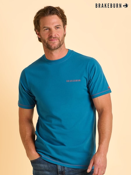 Brakeburn Blue Dinton T-Shirt (Y02283) | 144 QAR