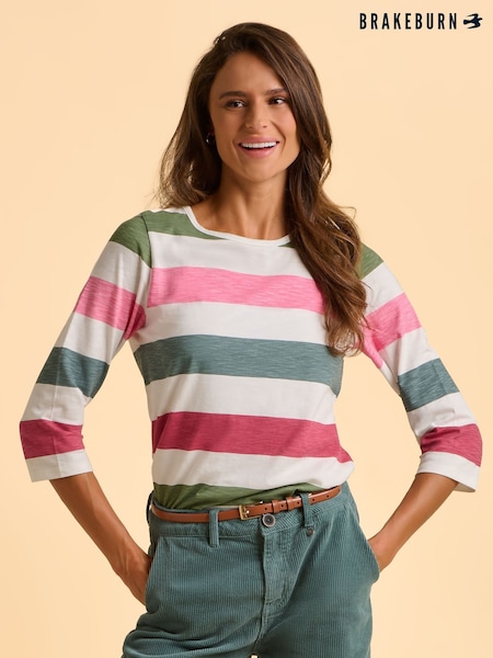 Brakeburn Cream Lulworth T-Shirt (Y02511) | R$ 295