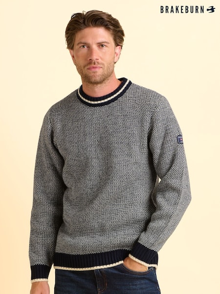 Brakeburn Blue Addlethorpe Jumper (Y02524) | €83