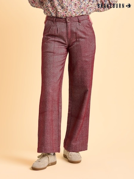 Brakeburn Burgundy Neve Trousers (Y02546) | ‏322 ر.ق.