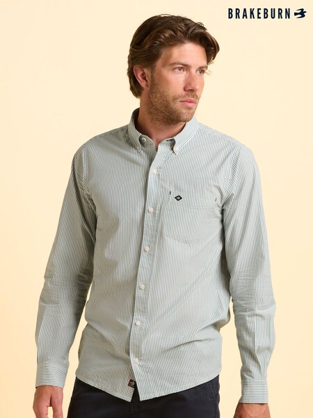 Brakeburn Blue Evershot Stripe Shirt (Y02562) | €69