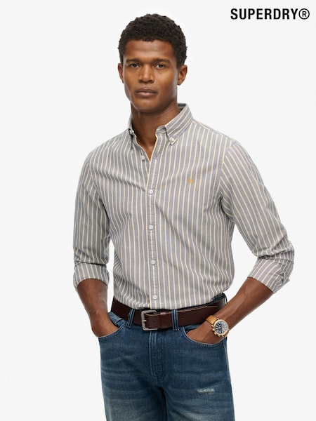 Superdry Blue Classic Oxford Long Sleeve Shirt (Y02804) | €58