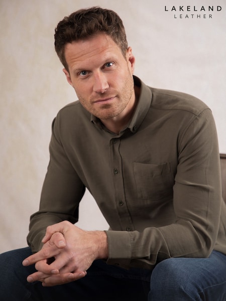 Lakeland Leather Green Wastwater Cotton Shirt (Y02953) | €69