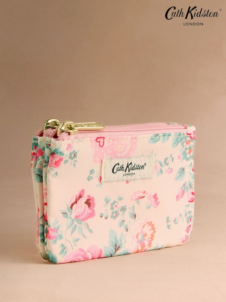 Cath Kidston Cream Hackney Rose Double Zipped Purse (Y02974) | $30