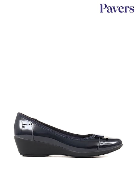 Azul - Pavers Cushioned Ballet Pumps (Y03152) | R$ 345