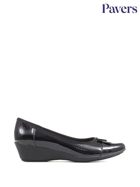 Preto - Pavers Cushioned Ballet Pumps (Y03159) | R$ 345