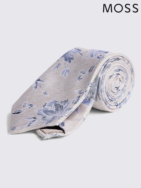 MOSS Gold Floral Print Tie (Y03162) | Mex$1.085