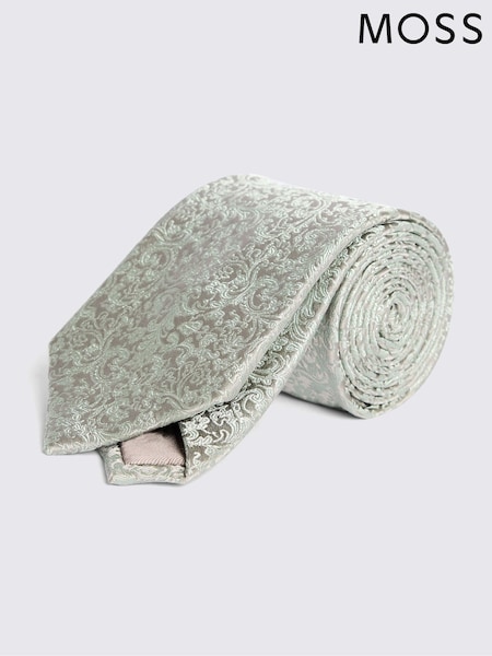 MOSS Floral Print Swirl Silk Tie (Y03166) | €39