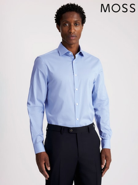 MOSS Slim Fit Blue Sky Stretch Shirt (Y03281) | €50