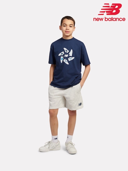 New Balance Blue 327 Circle Graphic T-Shirts and Shorts Set (Y03353) | €58 - €69