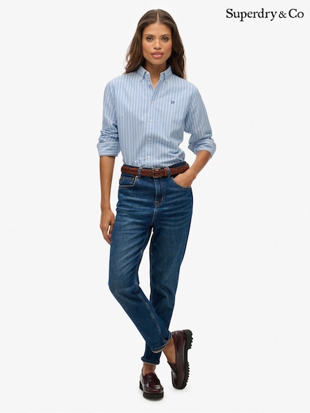 Superdry Blue Slim Oxford Bd Long Sleeve Shirt (Y03381) | 234 QAR