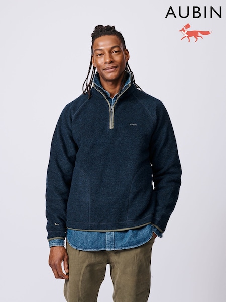 Aubin Blue Bodmin Zip Neck Fleece (Y03419) | ‏868 د.إ.‏