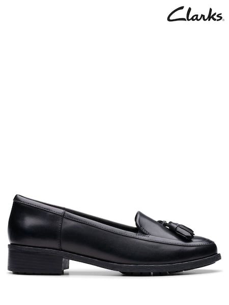 Clarks Black Havisham Edge Shoes (Y03484) | kr942