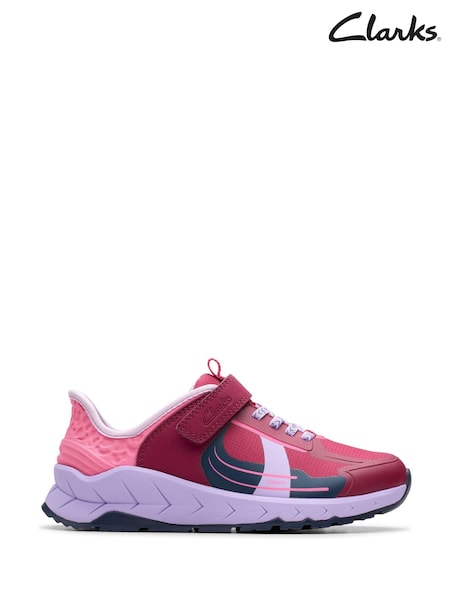 Clarks Red Selva Lane Kids Shoes (Y03734) | €50 - €56