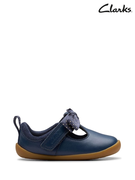 Clarks Blue Pre Walker Trim Toddler Shoes (Y03738) | €37
