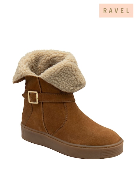 Ravel Brown Suede Ankle Boots (Y03798) | R$ 840