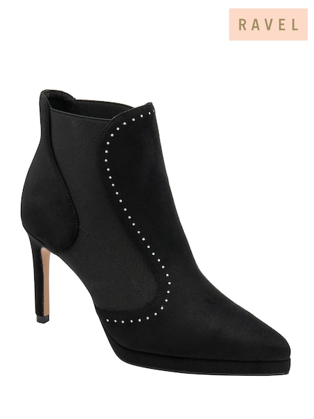Preto - Ravel Stiletto Heel Ankle Boots (Y03825) | R$ 740