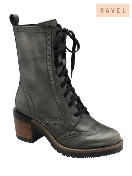 Ravel Leather Lace-Up Ankle Boots (Y03827) | R$ 1.085