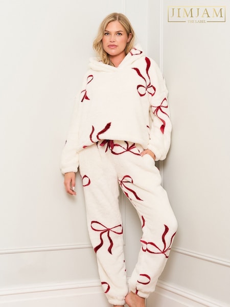 Jim Jam the Label Pink Bow Print Twosie Pyjamas (Y03845) | €54