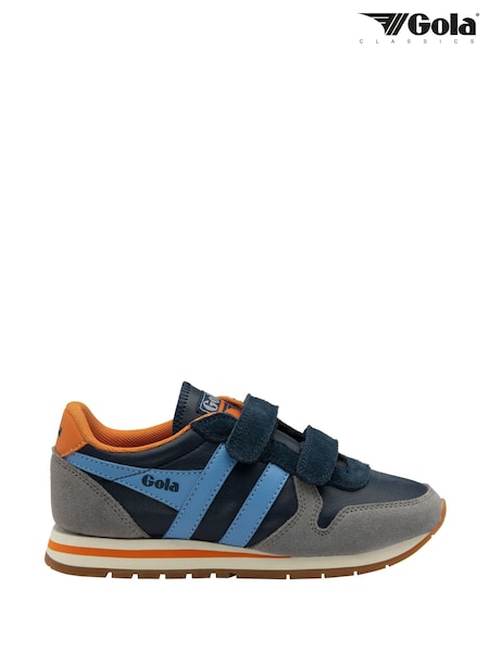 Gola Blue Kids Daytona Pure Strap Trainers (Y03898) | R$ 545