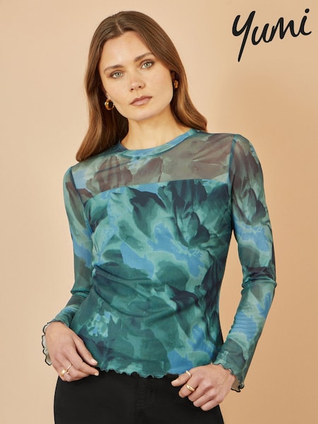 Yumi Floral Mesh Top (Y03956) | R$ 395