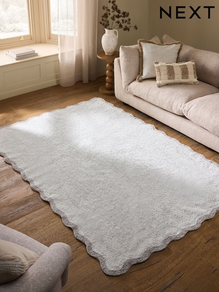 Soft Scallop Washable Rug