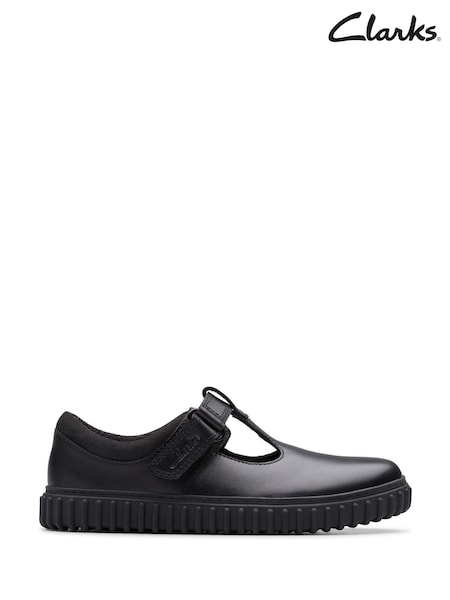 Clarks Black Cove Hope Kids Shoes (Y04030) | €48 - €50