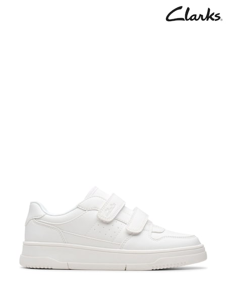 Clarks White Canyon Sky Kids Trainers (Y04035) | €45 - €48