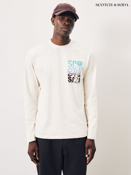 Scotch & Soda Relaxed Fit Artwork T-Shirt Long Sleeve (Y04246) | 109 €