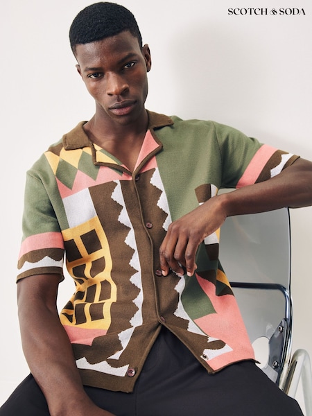 Scotch & Soda Knitted Jacquard Short Sleeve Shirt (Y04250) | 187 €