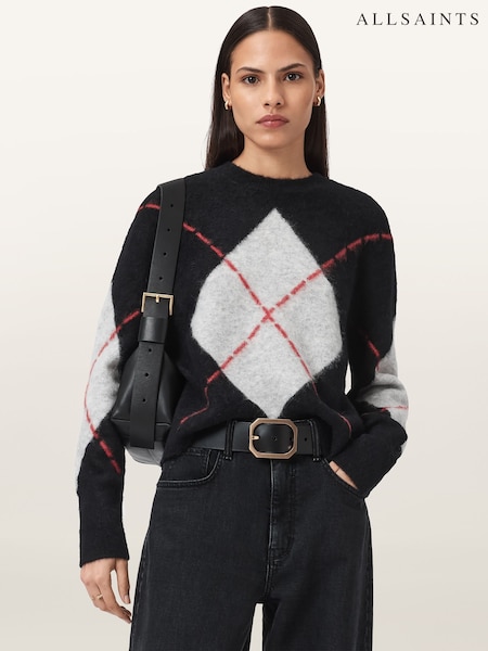 AllSaints Black Lou Argyle Jumper (Y04316) | €184