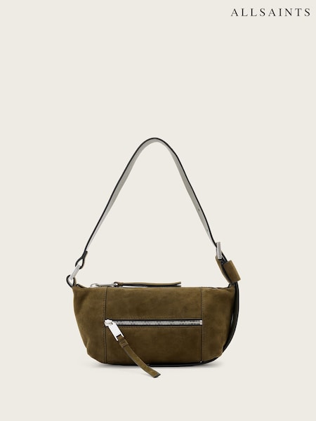 AllSaints Green Vega Suede Mini Bag (Y04323) | 886 QAR