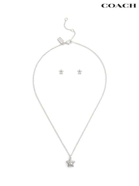 COACH Silver Signature C Pavé Star Boxed Jewelry Set (Y04398) | SGD 242