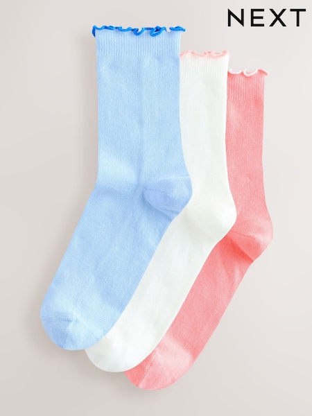 Pastel - Frill Top Ankle Socks 3 Pack (Y04409) | € 13