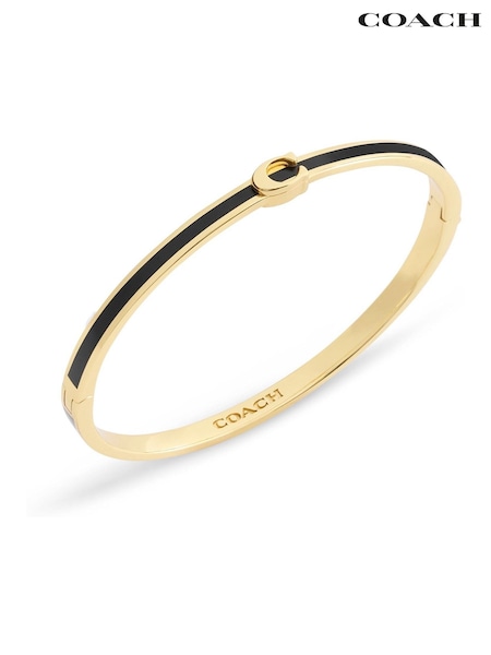 COACH Gold Tone Signature C Enamel Bangle Boxed Bracelet (Y04418) | €95
