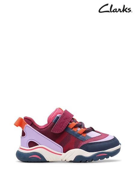 Clarks Red Feather Track Toddler Trainers (Y04422) | €37
