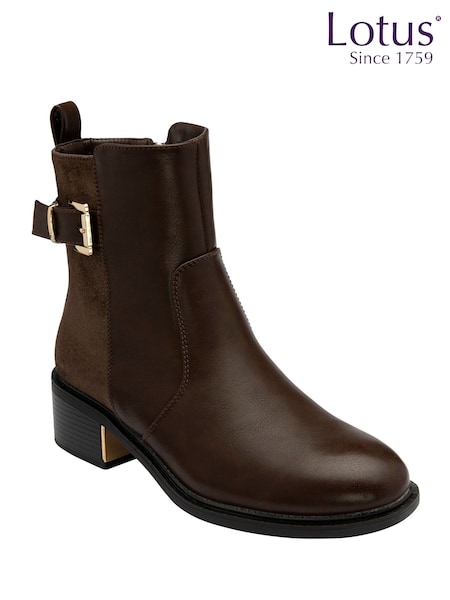 Lotus Zip-Up Ankle Boots (Y04456) | R$ 640