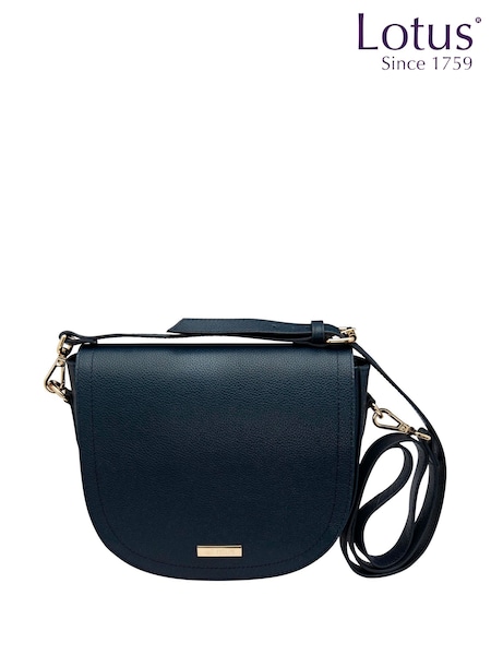 Lotus Blue Leather Saddle Bag (Y04491) | €80