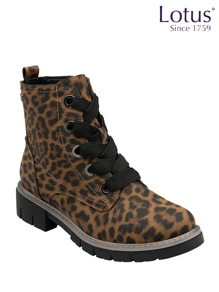 Lotus Print Zip-Up Ankle Boots (Y04508) | R$ 640