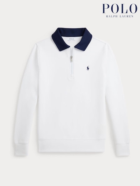 Weiß - Polo Ralph Lauren Technical Scuba Quarter Zip Sweatshirt (Y04530) | 148 € - 164 €