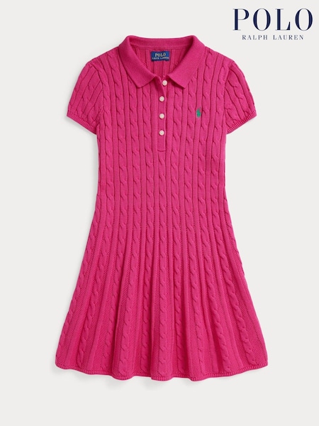 Polo Ralph Lauren Girls Cable Knit Polo Dress (Y04535) | 184 € - 219 €